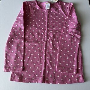 NWT Pink Heart Long Sleeve Top Size 4 2014 Valentine’s Day Gymboree